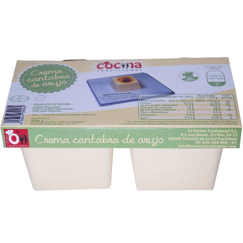 CREMA CANTABRA DE ORUJO Pack 2×125 g
